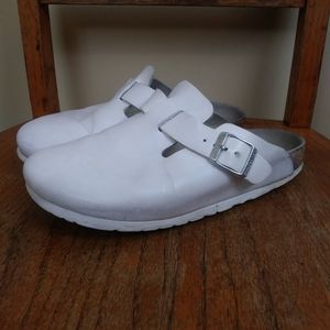 Birkenstocks Boston White Slip On size 37